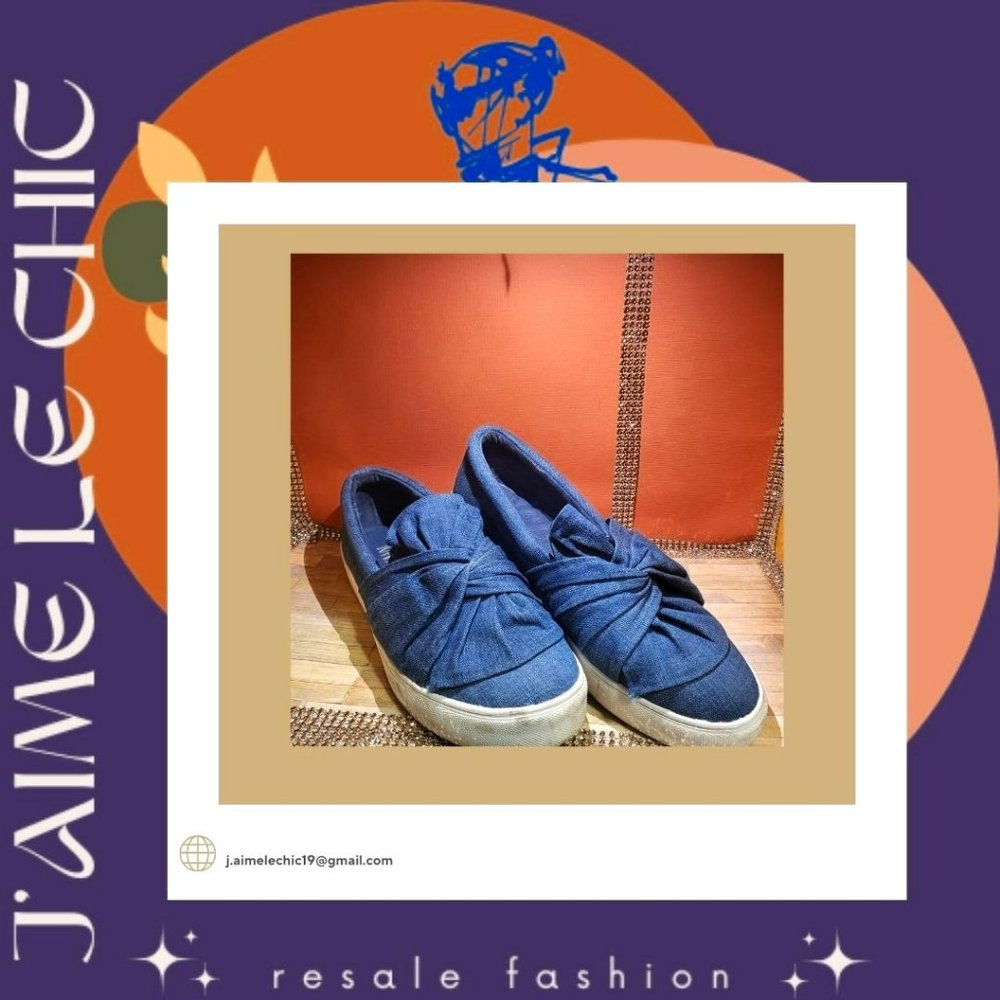 MIA Demin-like Fashion Trainers with Accented Fold Design Front